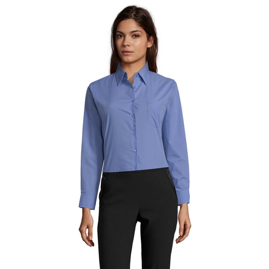 SOLS - "Executive" Bluse für Damen - Business Langärmlig (Mittelblau) - Image 1