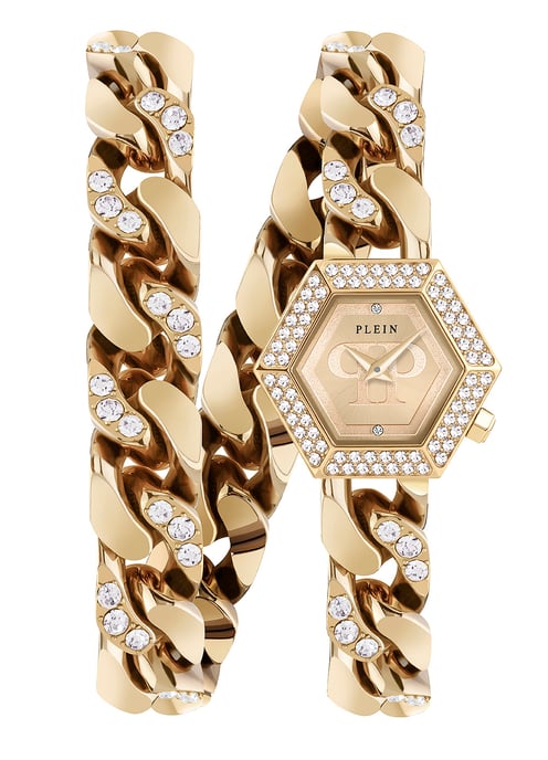 Philipp Plein The Hexagon Groumette Women's Gold Watch PWWBA0523