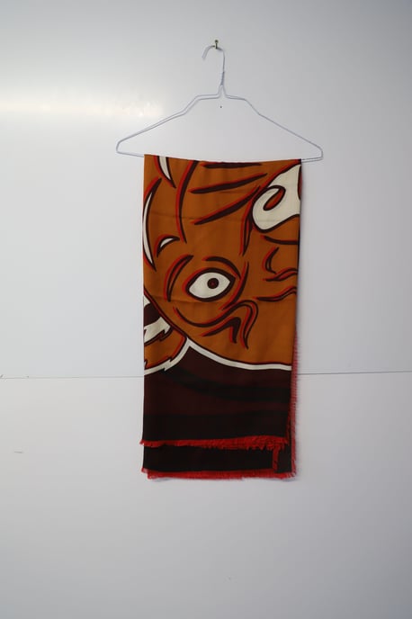 Kenzo Paris Tigerkopf-Druckschal aus mehrfarbigem Baumwollmaterial - Image 6