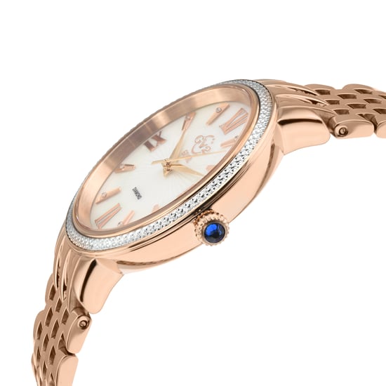 GV2 Damen Genua 12533 Schweizer Quarz Perlmutt Diamant Edelstahl Uhr - Image 3