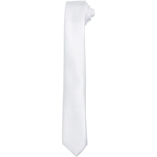 Premier Tie - Schlanke Herren-Retro-Arbeitskrawatte (Weiß) - Image 1