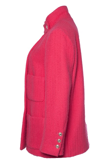 rosa Woll-Tweed-Blazer mit 4 Taschen - Image 3