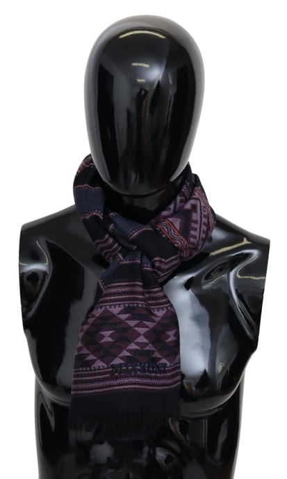 Châle unisexe en laine géométrique multicolore pour hommes Missoni - Image 1
