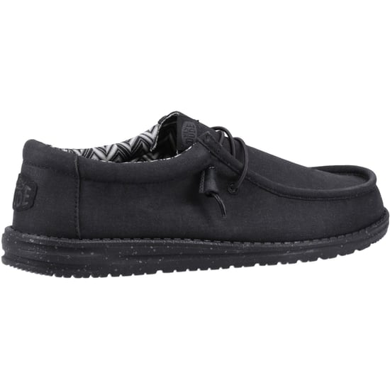 HEYDUDE Wally Canvas 100% Baumwolle Herren Schwarz Bootsschuhe - Image 2