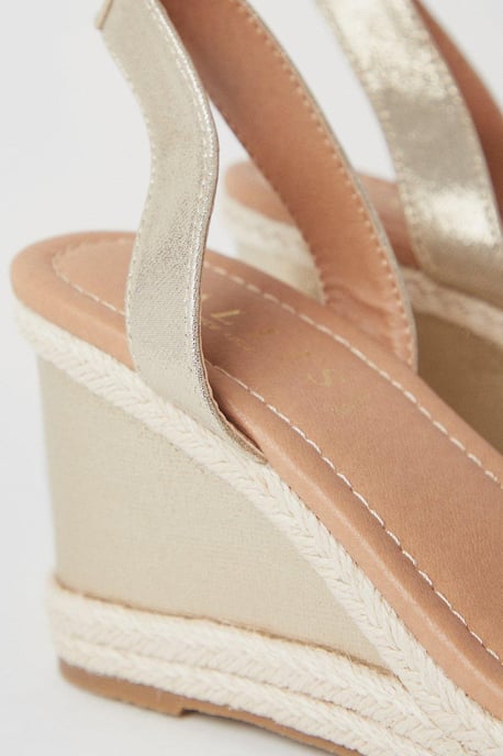 Wide Fit Richie Soft Twist Rope Detail Wedges - Image 4