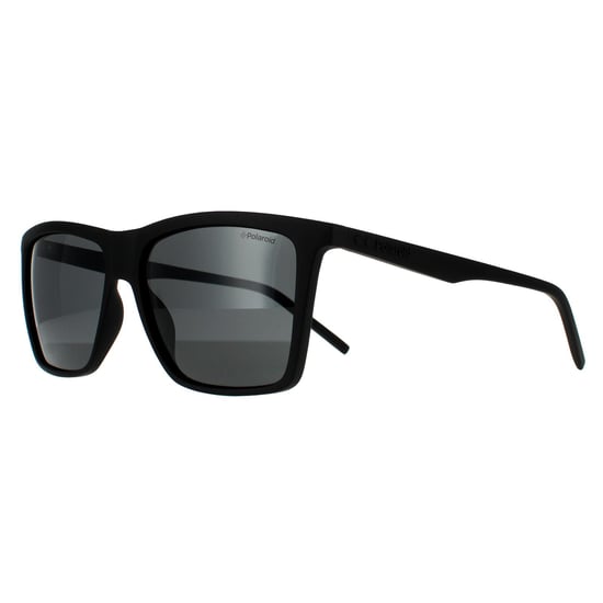 Polaroid Rechteckige Herren Sonnenbrille Schwarz Grau Polarisierend - Image 2
