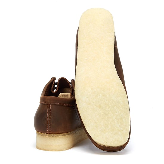 Clarks Originals Wallabee Leder Herren Schuhe Braun - Image 4
