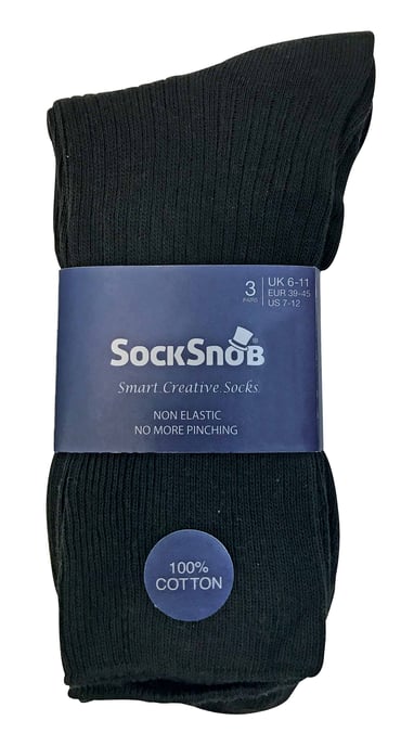 6 Paar Herren atmungsaktiv Baumwolle nicht elastisch lose breite Top Kleid Socken - Image 2