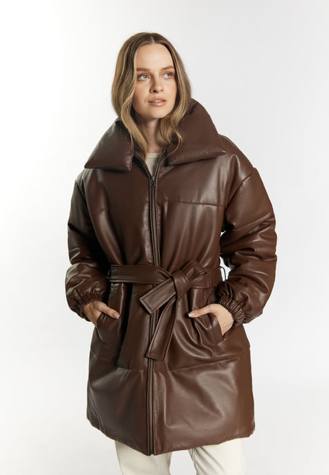 Dreimaster Lederjacke Damen braun - Image 3