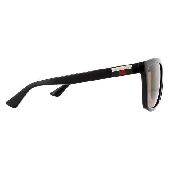 Gucci Square Mens Schwarz Braun Sonnenbrille - Image 4