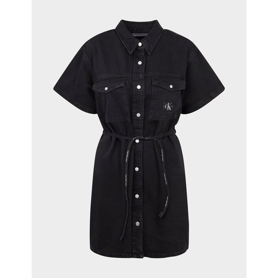 Women's Calvin Klein Short Denim Dress in Black