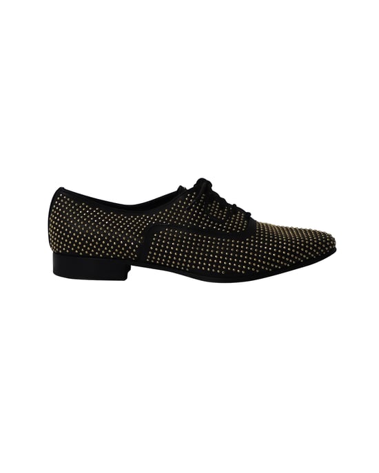 Saint Laurent Genietenakzente Oxfords aus schwarzem Leder - Image 1