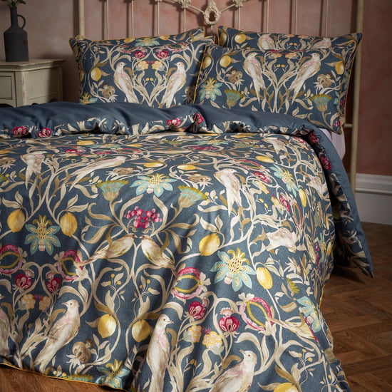 EW von Edinburgh Weavers Liberty Floral Birds Luxus-Baumwoll-Bettbezug-Set - Image 2