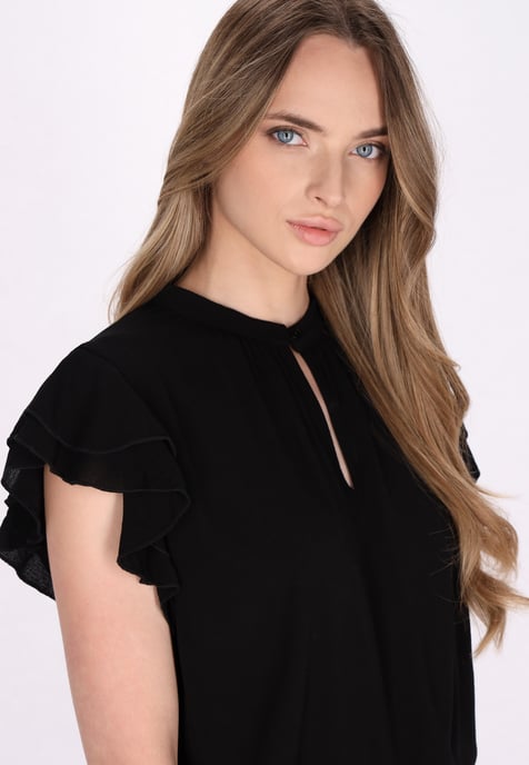 Dreimaster Bluse Damen Schwarz - Image 5