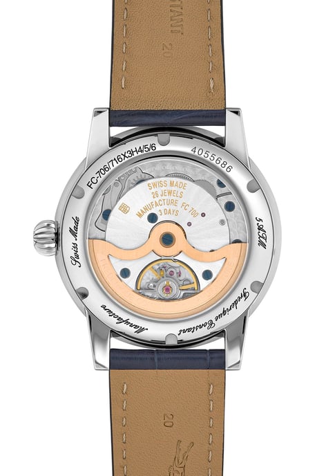 Frédérique Constant Classic Moonphase Blau Herren Armbanduhr FC-716S3H6 - Image 2