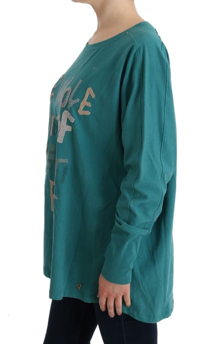 Blauer Baumwoll-Pullover mit Rundhalsausschnitt - Image 3