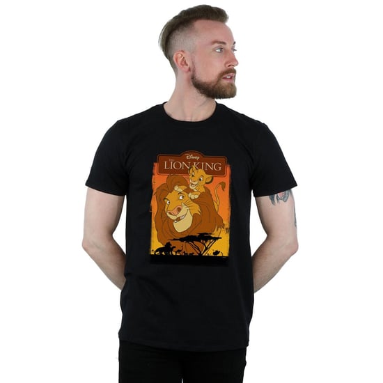 Disney Mens The Lion King Simba And Mufasa T-Shirt (Black)