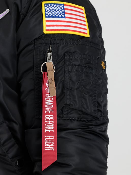 Alpha Industries Men's MA-1 VF NASA BOMBER JACKET in Black