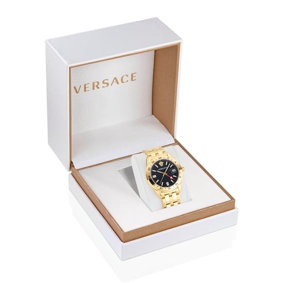 Versace Greca Time GMT Herren Gold Uhr VE7C00723 - Image 4