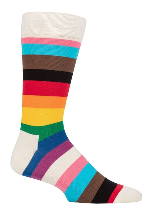 Glückliche Socken - Neuheit Pride Design Socken | Großes Geschenk - Pride Stripe - Image 1