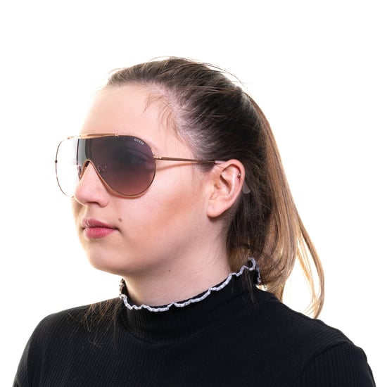 Guess Sunglasses GF0370 28U Rose Gold Silver Mirrored