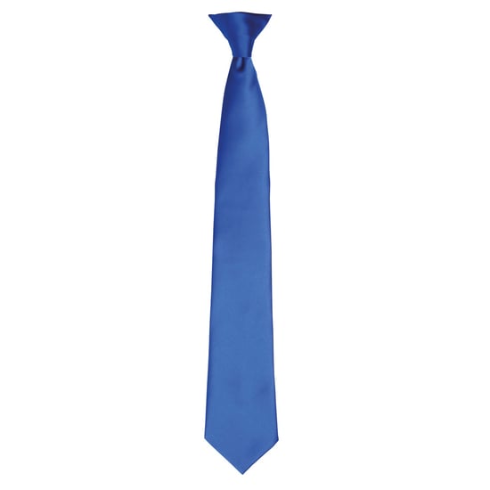 Premier Colours Herren Satin-Clip-Krawatte (Royal) - Image 1
