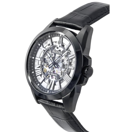 Bulova Sutton Skeleton Herren Schwarz Uhr 98A304 - Image 3