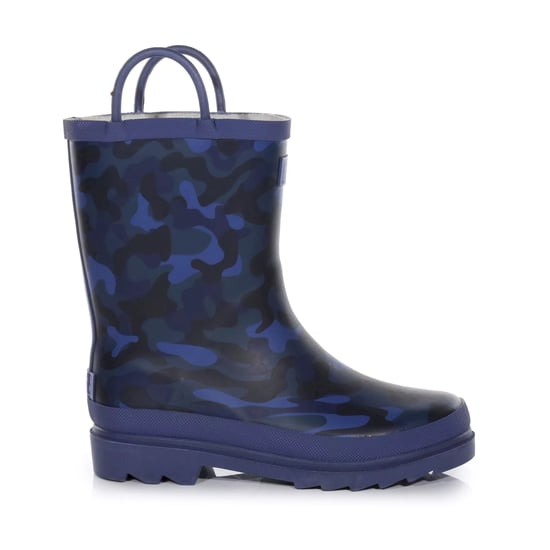 Regatta Childrens/Kids Minnow Camo Wellington Boots (Dark Denim)