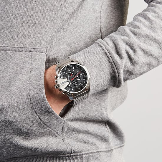 Diesel Mega Chief Herren Silber Uhr DZ4308 - Image 4