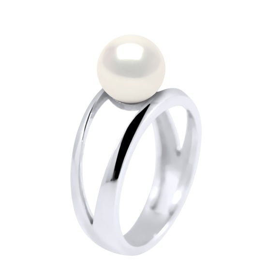 DIADEMA - Ring in White Gold - Real Freshwater Pearls