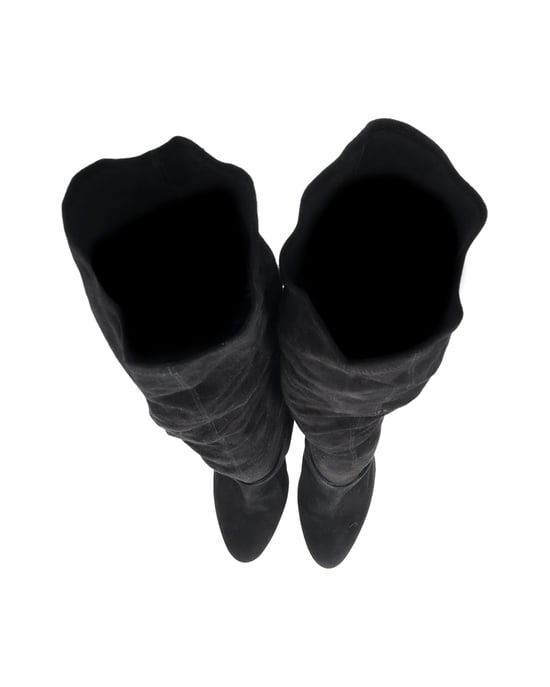 Aquazzura Giselle Overkneestiefel aus schwarzem Wildleder - Image 4