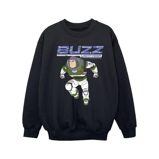 Disney Girls Lightyear Buzz Jump To Action Sweatshirt (Black)