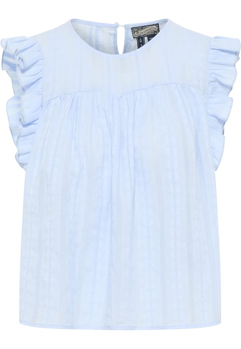 Dreimaster Bluse Damen Hellblau - Image 1