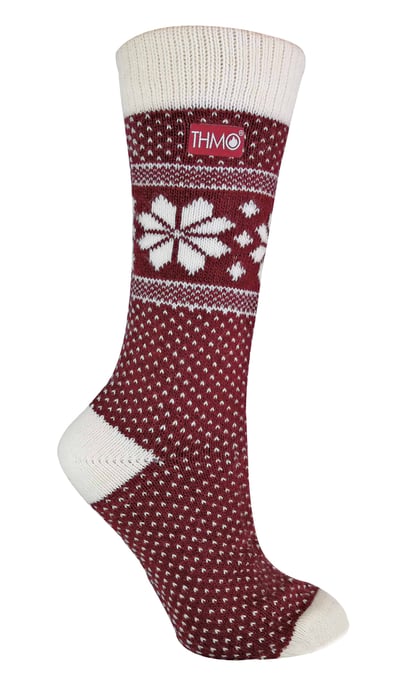 THMO - Damen Vintage Nordic Fairisle Style Winter Wool Blend Socken - Image 1