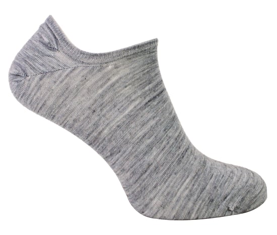 Herren Merinowolle Low Cut Socken | Steven | No Show Warm Footsies Socken - Hellgrau - Image 1
