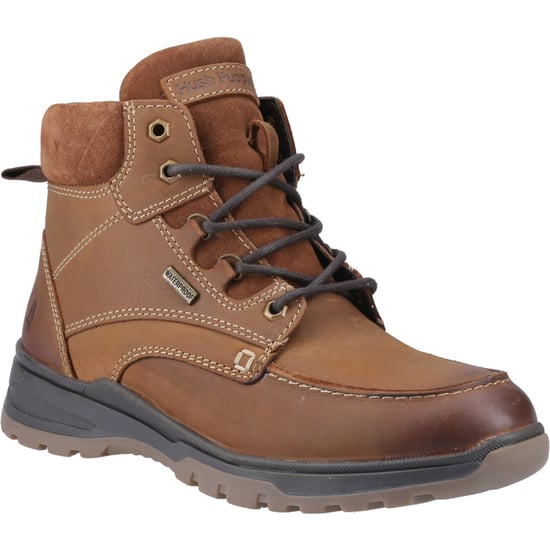 Hush Puppies Palmer Leder Herren Stiefel Tan - Image 1