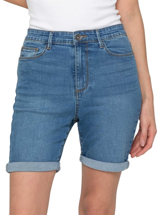 Enzo | Womens Skinny Denim Shorts - Image 1