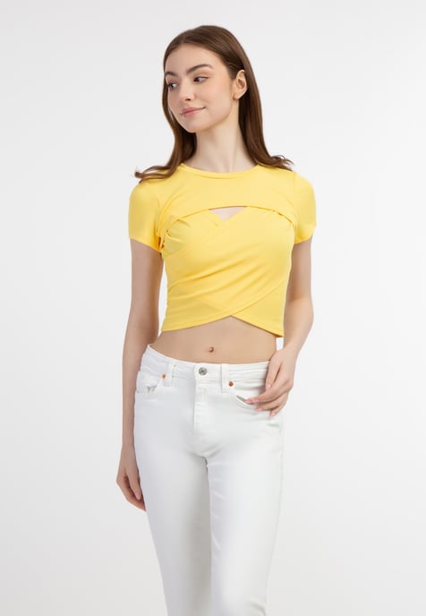 Mymo T-Shirt Damen Höllengelb - Image 3