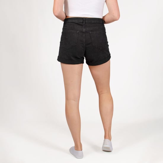 H&M Black Denim Turn Hem Shorts