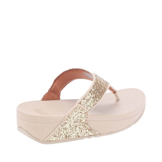 Damen Fit Flop Lulu Glitter Zehenstegsandalen in Gold - Image 3