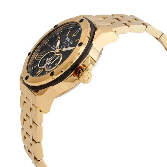 Bulova Marine Star Men's Gold Watch 98A273