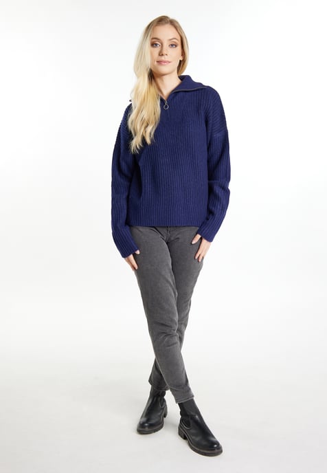 Dreimaster Rippstrick-Troyer Damen Marine - Image 2