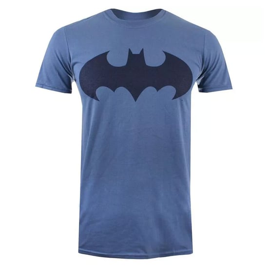 DC Comics Mono Batman Logo Herren Blaues T-Shirt - Image 1