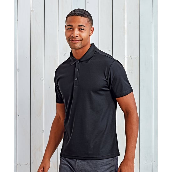 Premier Mens Sustainable Polo Shirt (Schwarz) - Image 4