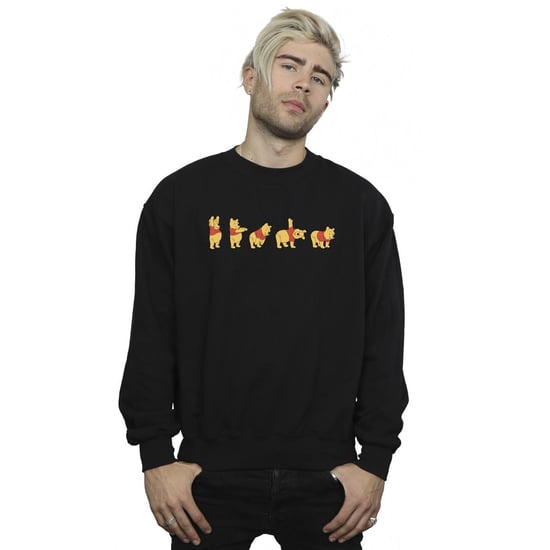 Disney Herren Winnie The Pooh Stretching Sweatshirt (schwarz) - Image 2