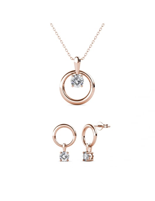 Octavia Set - Roségold und Kristall - Image 1