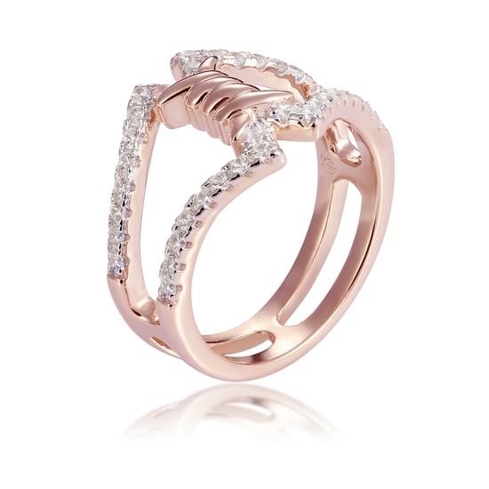 Orphelia 'Aavia' Damen 925 Sterling Silber Set: Halskette + Ohrringe + Ring - Rose SET-7422 - Image 4
