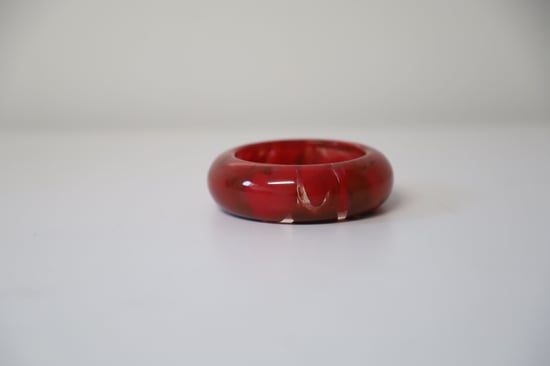 Lanvin Marmor Resign Armreif in Rot und Schwarz aus Kunststoff - Image 6