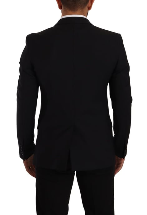 Dolce & Gabbana Herren schwarzes Slim Fit Weste 2-Knopf MARTINI Blazer - Image 2