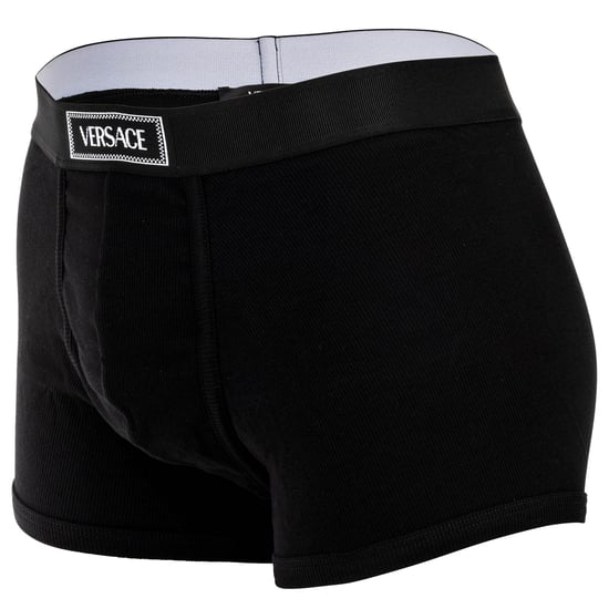 Versace Short Trunk Tex Ribbed Cotton Boxershort - Image 3